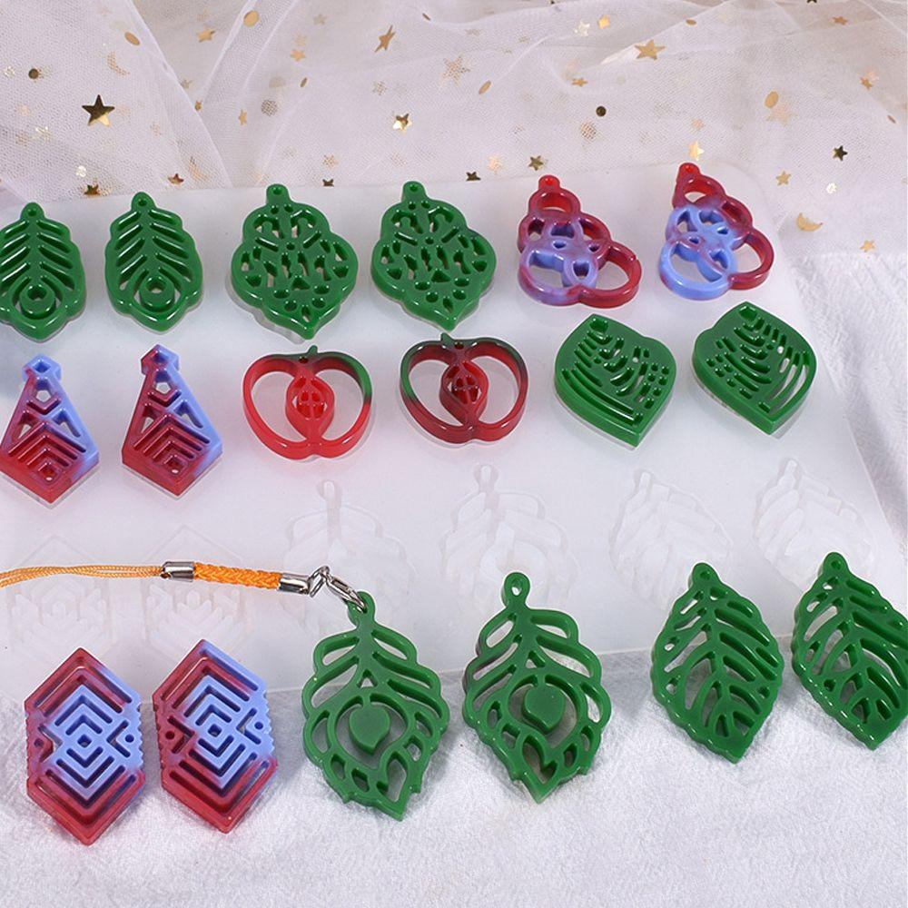 SHOUKEY Khuôn Silicone Làm Bông Tai Nhựa Resin Thủ Công