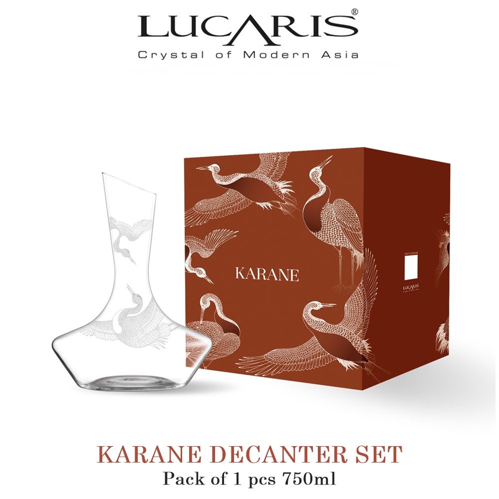 BÌNH DECANTER PHA LÊ LUCARIS - KHẮC HÌNH CHIM HẠC - 750ML