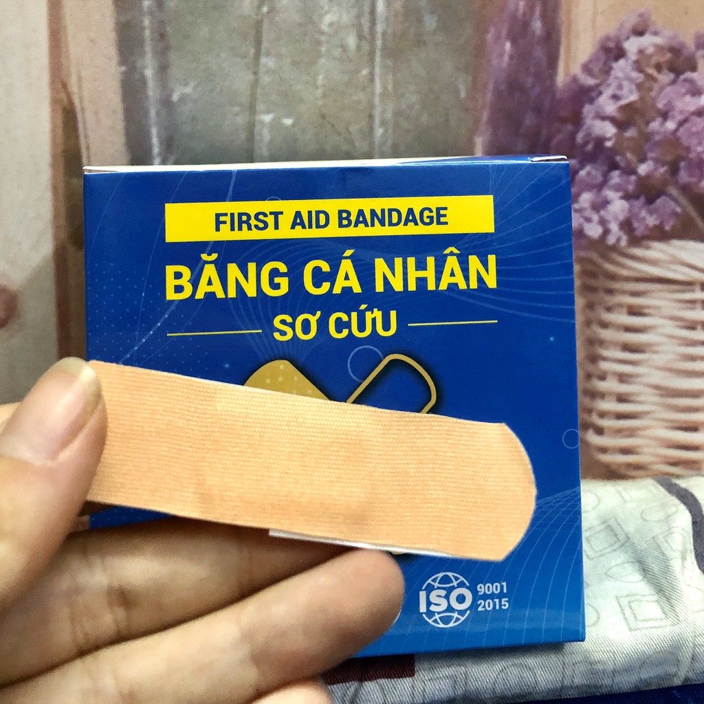 Băng cá nhân vải hộp 100 miếng - Chăm sóc, bảo vệ vết thương