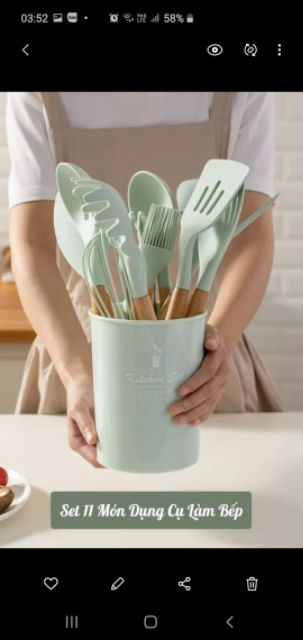 Bộ dụng cụ nấu ăn cực đẹp nhé