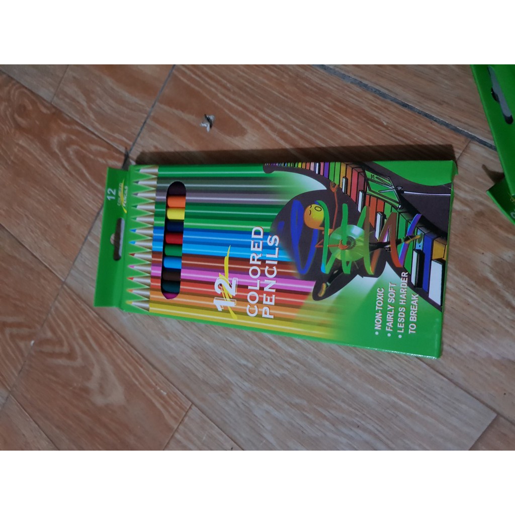 Bút chì màu 12 màu - Hộp bút chì màu chất lượng cao 12 màu - 12 color pencil