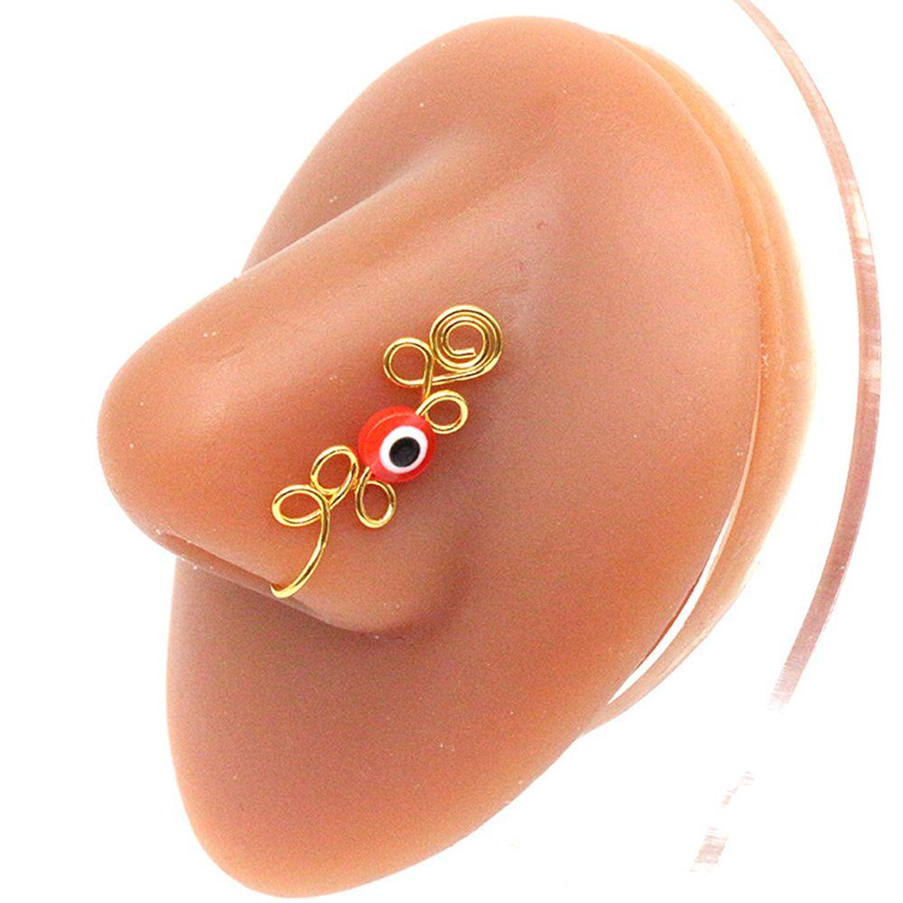 Khuyên Xỏ Mũi Mắt Quỷ Không Cần Khoan Lỗ Bằng Thép Không Gỉ Trang Điểm Dự Tiệc Hàng Mới