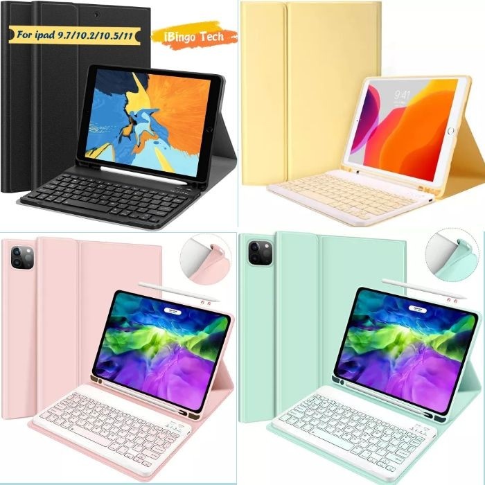 Bao Da Máy Tính Bảng Có Bàn Phím Cho iPad 5 / 6 9.7 iPad 7 / 8 10.2 iPad Air3 10.5 iPad Air4,10.9 iPad Pro11