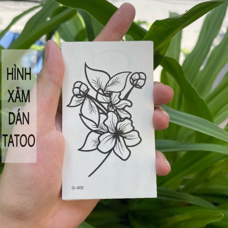 Hình xăm vân hoa g05. Xăm dán tatoo tạm thời size &lt;10x6cm