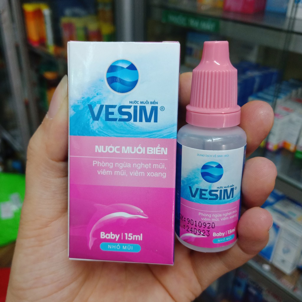 Xịt muối biển Vesim Ngăn ngừa nghẹt mũi, sổ mũi 100ml