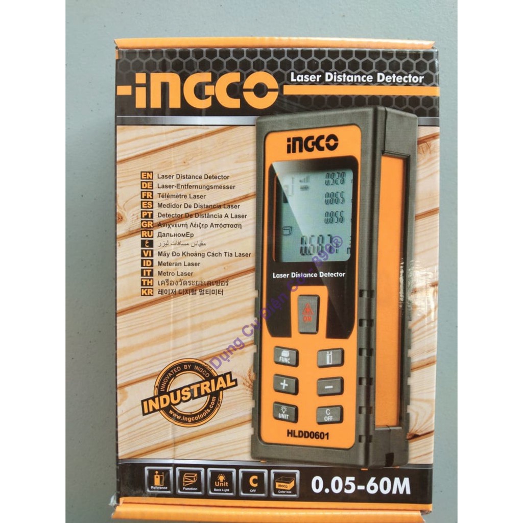 Máy đo khoảng cách tia laser 60m Ingco HLDD0601