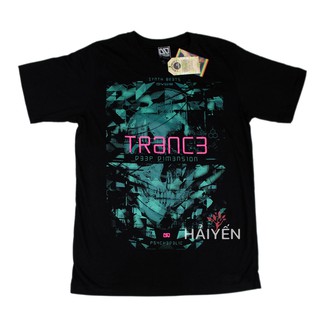 Áo thun OverDose Thái Lan màu đen in chữ Trance hồng T0037