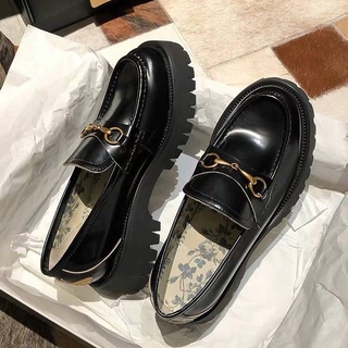 Giày Lười Da Phong Cách Retro Anh Quốc Cho Nữ