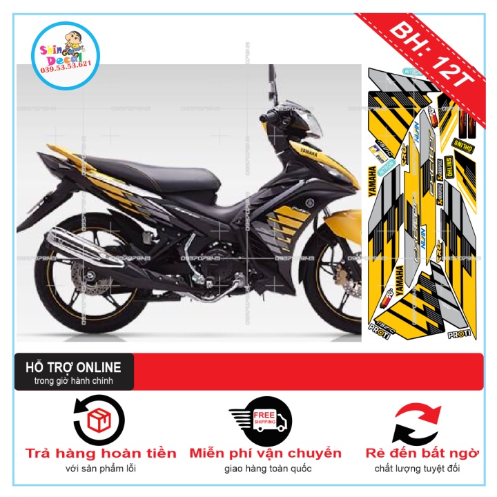 TEM RỜI EX 2014 CỜ VÀNG ĐEN -- SHIN DECAL 2