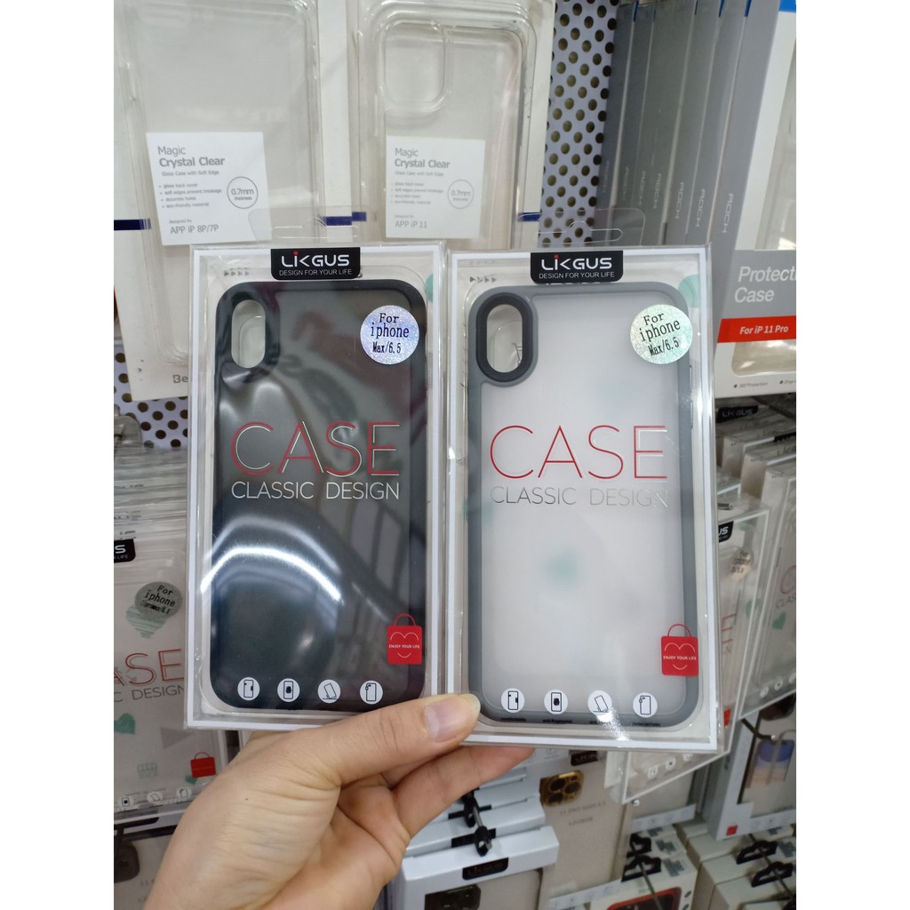 Ốp lưng nhám Viền màu iPhone X/XS Max Chính hãng Likgus