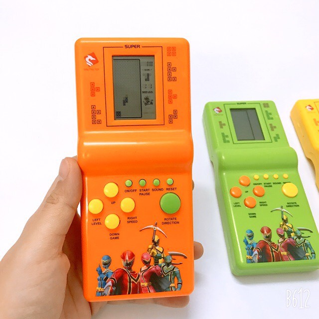 Trò Chơi Tuổi Thơ, Máy Chơi Game,Trò Chơi Điện Tử Xếp Gạch Tặng Kèm Pin Cho Bé