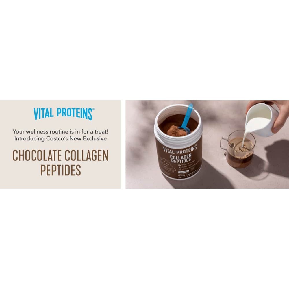Vital Protein Collagen, Bột uống Protein + Collagen, giúp đẹp da và săn chắc cơ thể cho người tập thể thao, hộp 782g