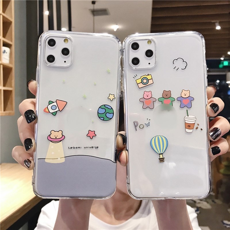 Ốp lưng redmi 10C/note 10 /redmi note 8/redmi note 9s/redmi note 8 pro/redmi note 9 pro/redmi 8 mẫu dẻo trong gấu Pow #7