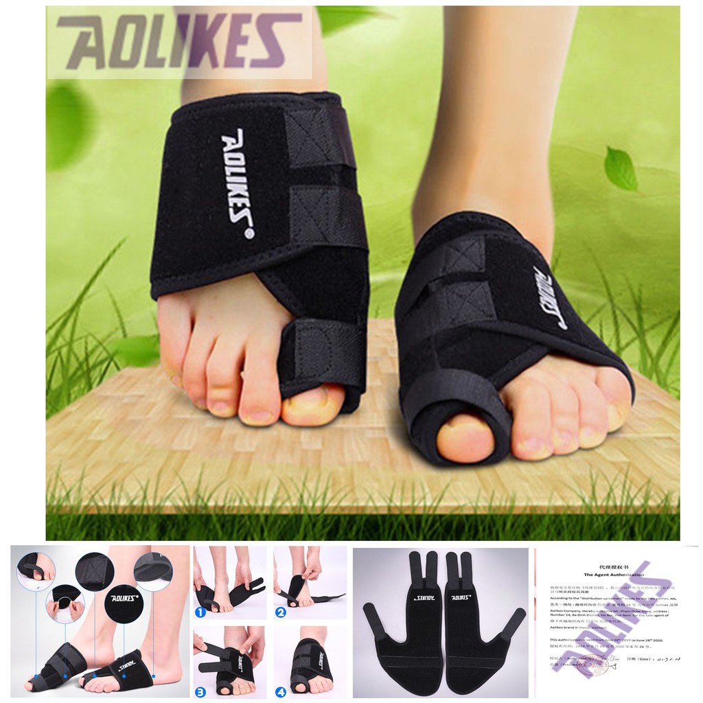 Đai cuốn bàn chân Aolikes AL 1051 bó bảo vệ xương ngón chân cái tất hở ngón thể thao gym đá bóng chạy bộ yoga