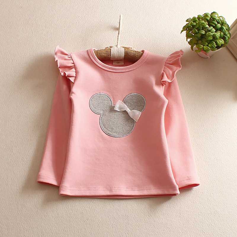 Áo thun dài tay in họa tiết hoạt hình cho bé