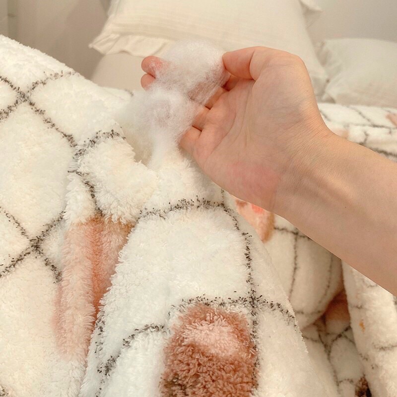 Chăn bông tuyết TEDDY Hàn Quốc siêu ấm size 2m-2m3, nặng 4,5kg