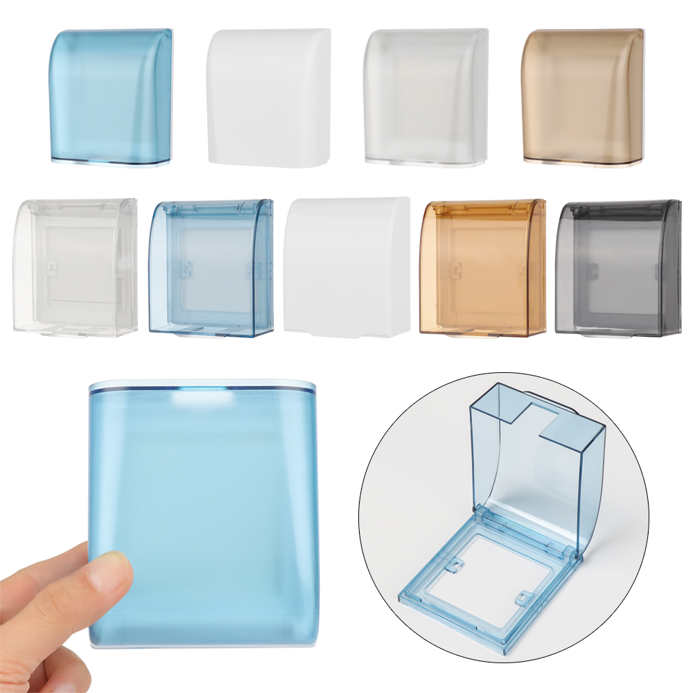 『BSUNS』 Transparent Socket Protector Power Outlet Sockets Electric Plug Cover 86 type Splash Box Waterproof Bathroom Supplies Switch protection box