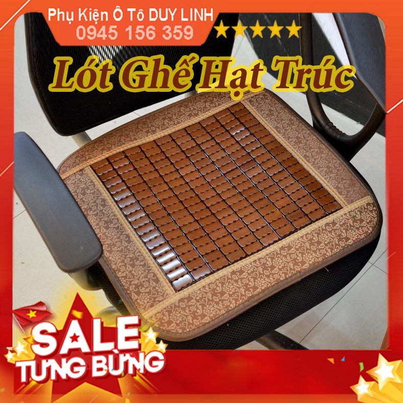 Tấm lót ghế hạt trúc vuông 45*45 cho ô tô và văn phòng - Lót ghế hạt trúc cao cấp