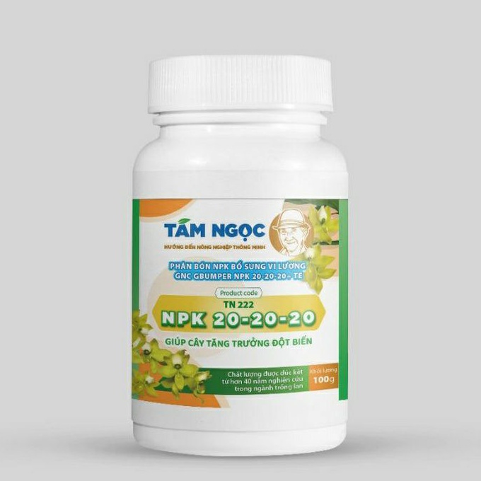 Phân Bón Lá NPK 20-20-20 Tám Ngọc - TN222 Hũ 100g