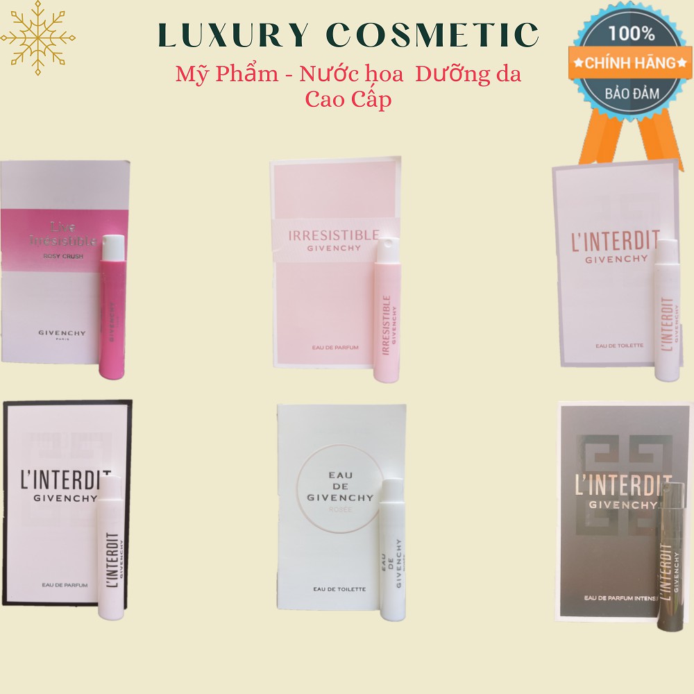 Mẫu thử Vial Nước hoa Givenchy các mẫu