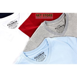 Áo thun cổ tim Pull & Bear - Vải dư chính hãng