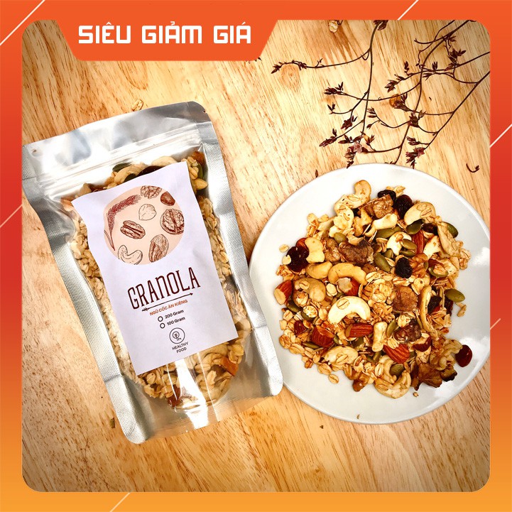 Granola [DATE MỚI] 💥 Ngũ Cốc Ăn Kiêng Không Đường 💥 Hạt Ngũ Cốc Granola Cao Cấp 100g  ✔️ Ăn Sáng/ Ăn Liền ✔️