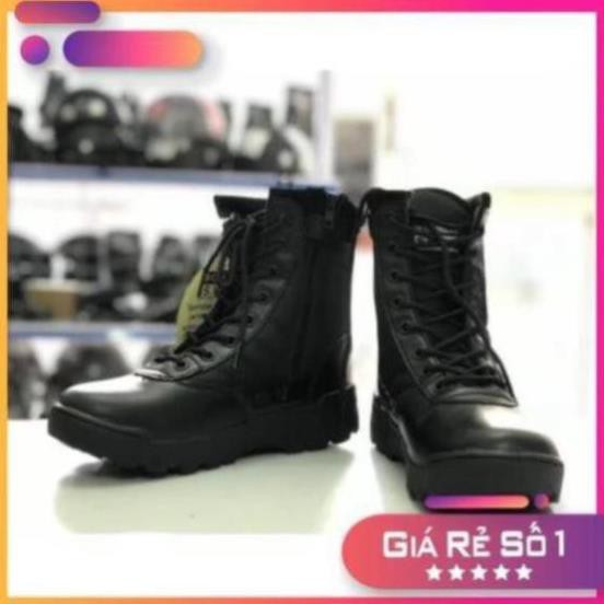 [Sale 3/3] (Sẵn hàng) Giày Swat cao cổ màu đen đi phượt - giày chiến thuật cao cổ Sale 11
