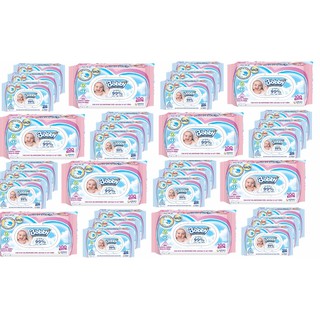 [Combo 10 gói] Khăn ướt BOBBY 100 tờ ( HỒNG/XANH)