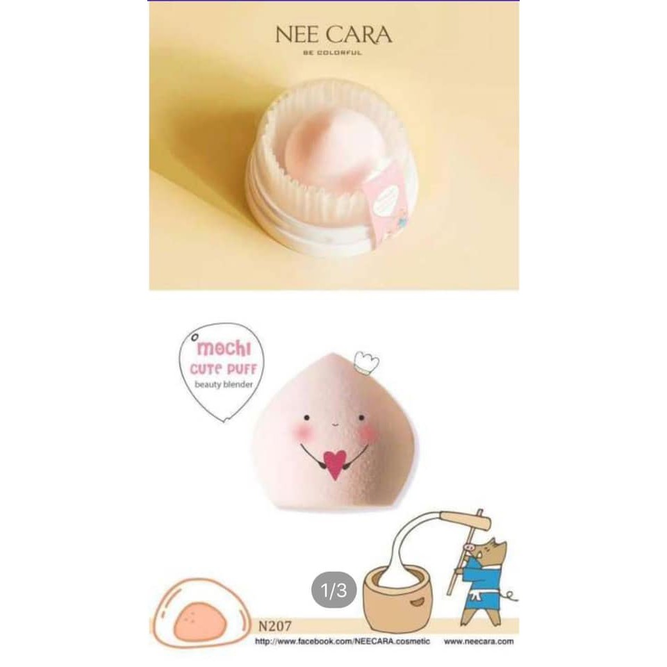 Bông Phấn Trang Điểm Nee Cara Phiên Bản Mochi Đáng Yêu