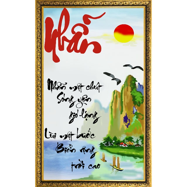 TRANH DÁN TƯỜNG THƯ PHÁP-CÓ SẴN KEO MẶT SAU