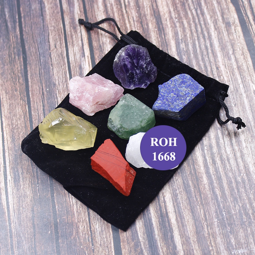 Combo 7 Viên Đá Thô Thanh Tẩy Chakra