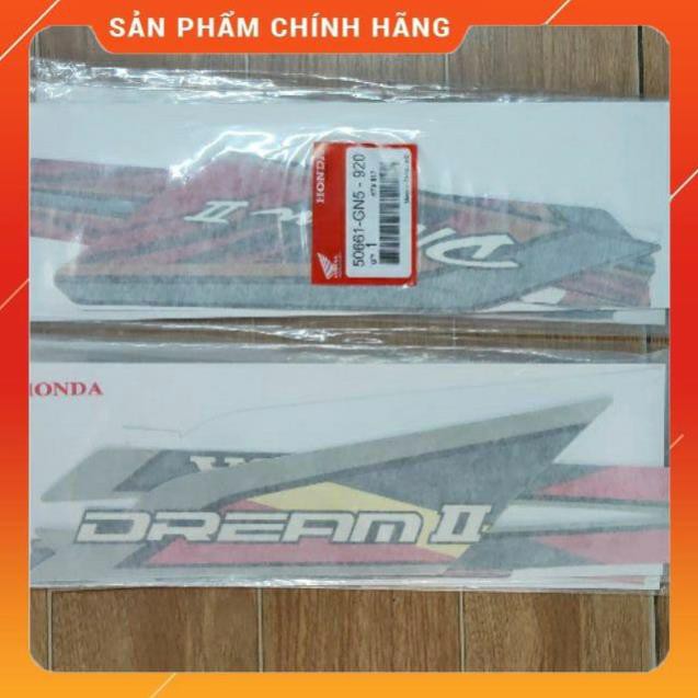 Mua Ngay Tem Dream Thái chính hãng Honda (dán dàn áo xe máy, trang trí thân xe tem 3 lớp (ba)