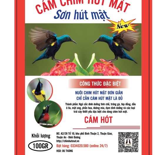Combo 2 gói (Cám HÓT) Cám hút mật / CÁM CHIM HÚT MẬT CAO CẤP
