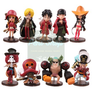 Bộ 9 Mô Hình One Piece Chibi Figure Nhân Vật Luffy Zoro Nami Usop Sanji Chopper Robin Franky Brook Cao 9cm Anime
