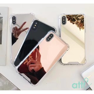 Ốp Iphone Mặt Gương Viền Silicon  6/6S-6/6SPLUS-7/8-7/8PLUS-X/XS-XSMAX/11/11 PRO/11 PRO MAX  ( Ốp Cứng ) K105