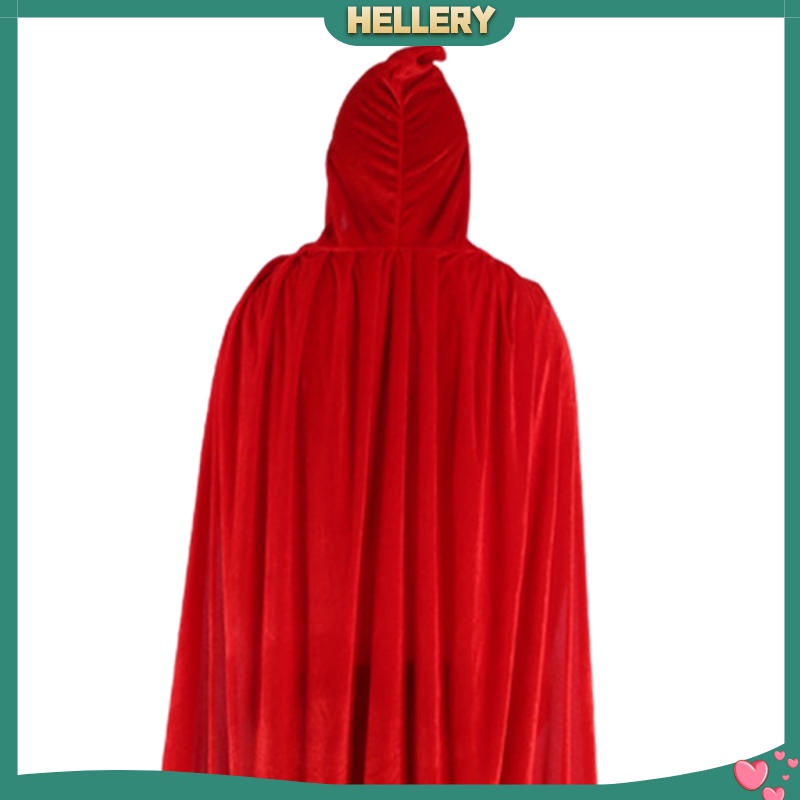 Áo choàng nhung đen dáng dài 150cm có mũ trùm dùng để hóa trang Halloween
 | BigBuy360 - bigbuy360.vn
