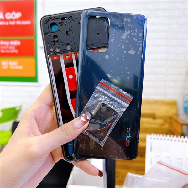 Bộ vỏ Oppo A74 4G CPH2219 zin dọn máy, hàng đóng gói kỹ