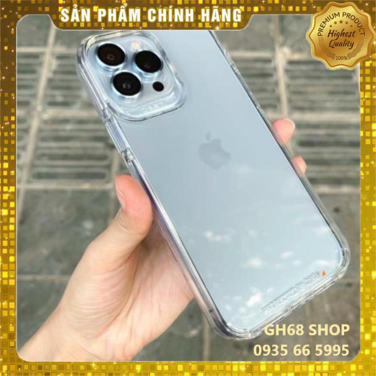 Ốp lưng Kính Gear4 trong suốt iPhone 13, 13 Pro, 13 Pro Max chống sốc khoe vẻ đẹp sang trọng của máy Full Box