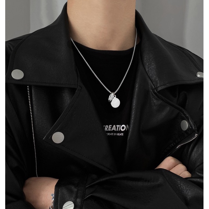 Dây chuyền Nam Bạc Đẹp Unisex Cá Tính Ngầu Thời Trang Nam Basic W Chain Lucifer Store Vòng Titan không gỉ - W Chain
