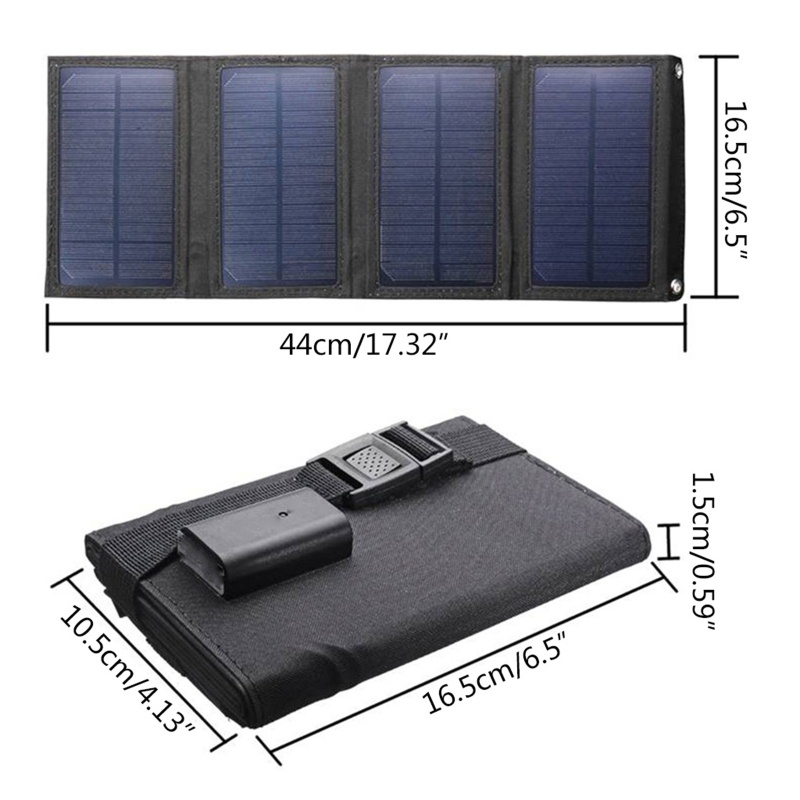 Tấm Pin Năng Lượng Mặt Trời 5V USB 100W Gấp Gọn Linh Hoạt Cho Điện Thoại