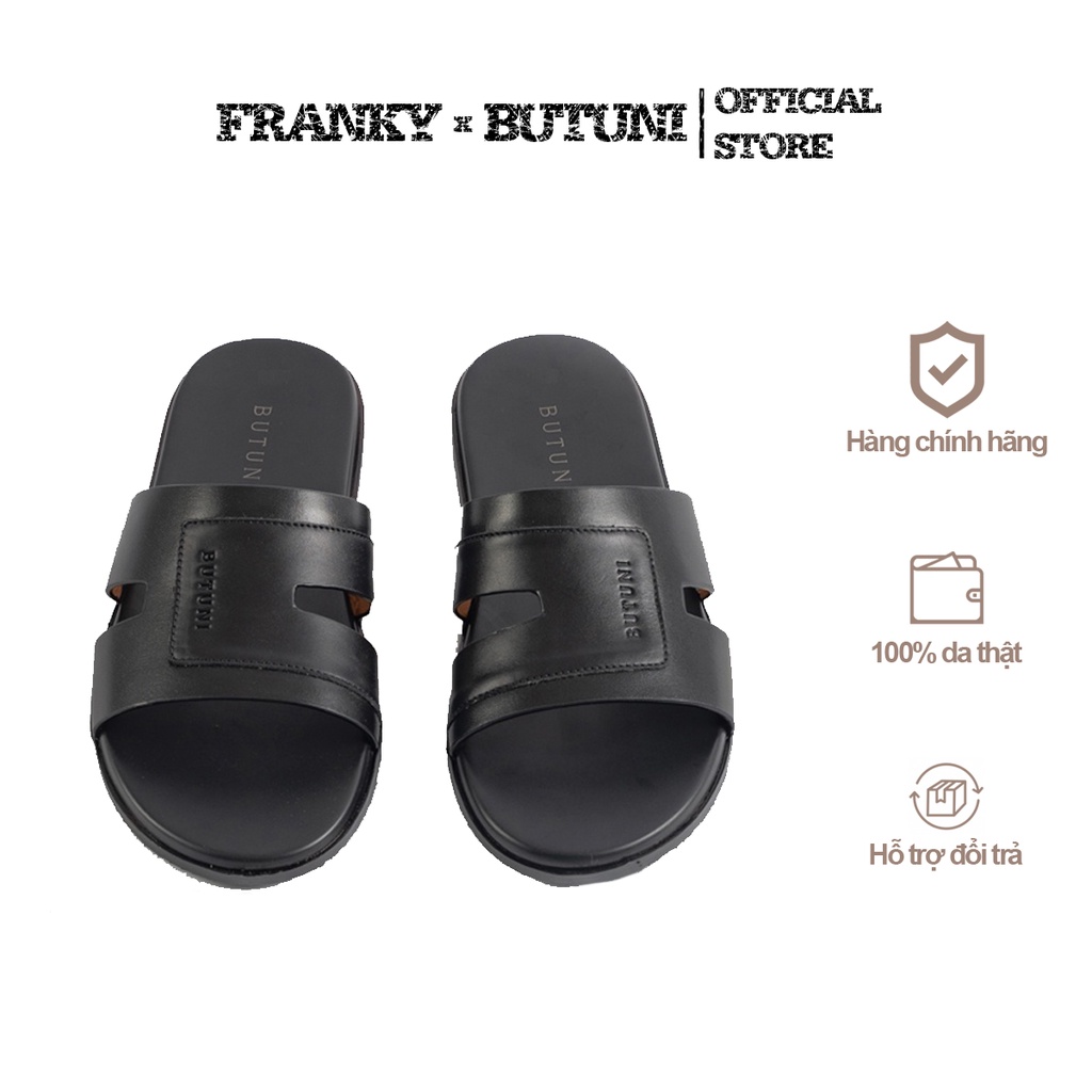 Dép Da Nam Butuni Blaine Slippers Da Bò Thật Bảo Hành 1 Năm