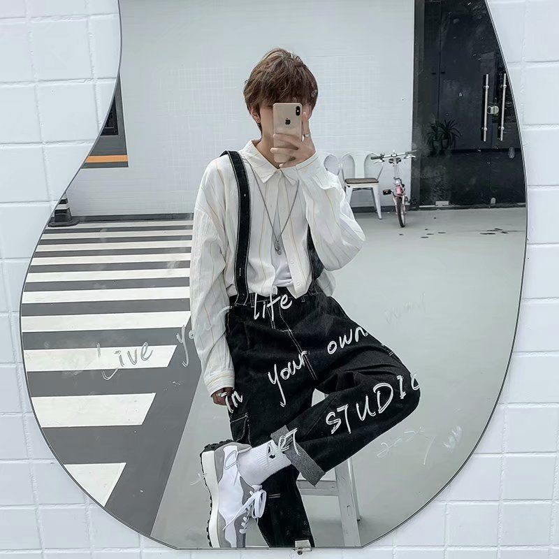 Đen Quần Yếm Thể Thao Ống Suông Cá Tính Dành Cho Nam | BigBuy360 - bigbuy360.vn