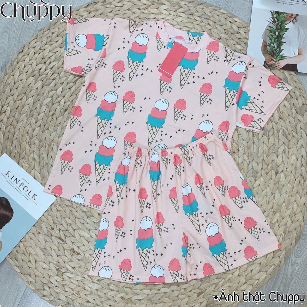 Bộ Ngủ Cộc Tay Nữ Mặc Nhà Dễ Thương CHUPPY BN05