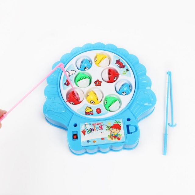 Đồ chơi vỉ câu cá pin hình cua 15 cá 2 cần