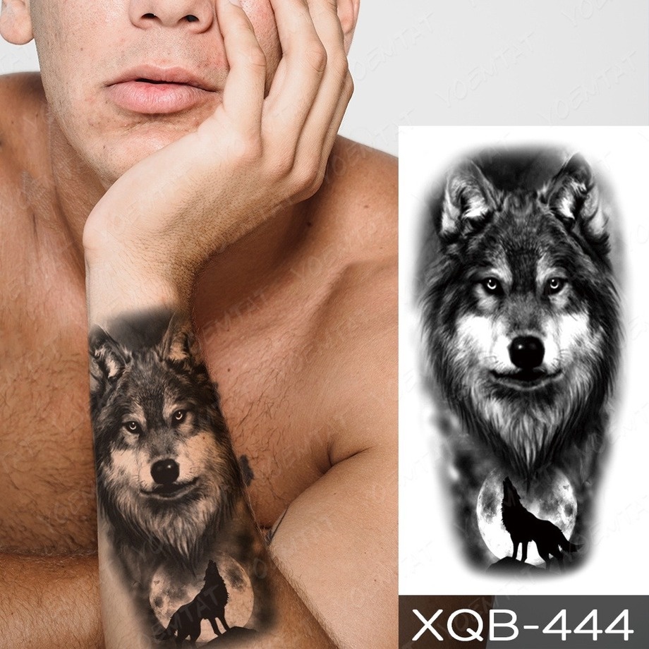 Hình Xăm Tạm Thời Hình Sư Tử/ Hổ/ Báo/ Vương Miện Chống Nước Cho Nam Và Nữ