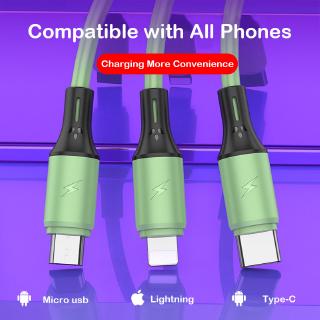 Dây Cáp Sạc 3 Trong 1 Cho Iphone Android Type C