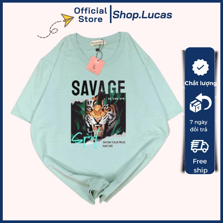 Áo Thun Nam Nữ Unisex Áo Phông vải cotton thoáng mát cổ tròn in hình Cọp Tiger - shop.lucas