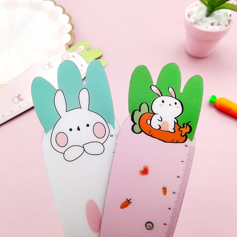 Thước uốn dẻo hình thỏ cà rốt cute dễ thương dài 15cm nhiều màu