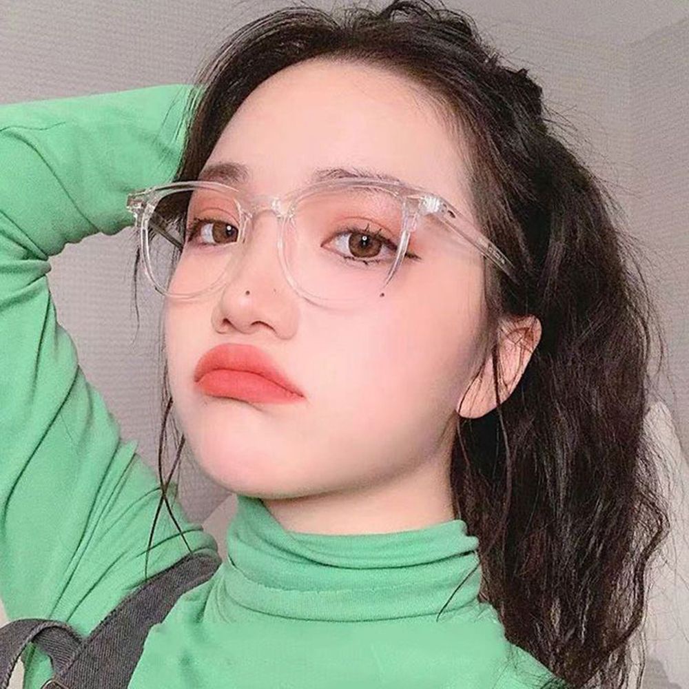 Kính đọc sách gọng nhựa trong suốt chống ánh sáng xanh đơn giản thời trang cho nam và nữ