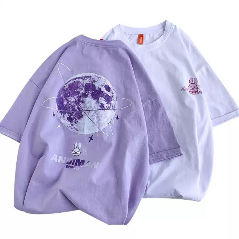 Áo thun tay lỡ nam nữ, áo phông unisex form rộng chất cotton mát mịn thấm hút mồ hôi hình sấm sét | BigBuy360 - bigbuy360.vn